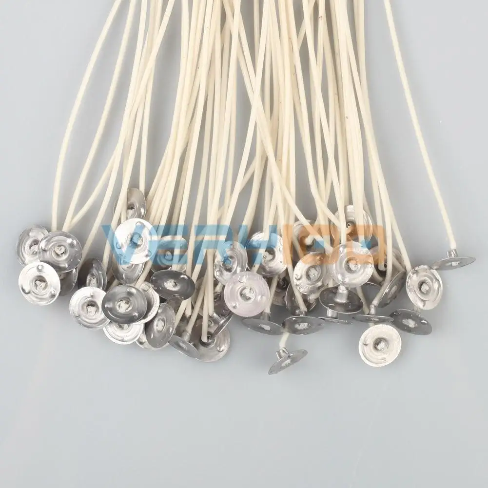 50PCS 6 Inch Candle Wicks Zinc Cotton Core Candle Making Supplies With