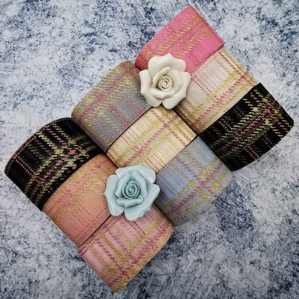 

6cm 22M Checker PatternTulle Ribbon DIY Scrapbook Crafts Hairband Tutu Pom Bowknot Handmade Gift Cake Topper Accesories Supply