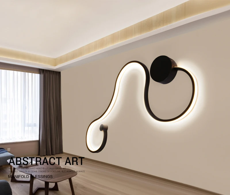 Creative Postmodern Minimalist LED Wall Light Personalized Nordic Wall Lamp For Bedroom Living Room Corridor Hotel Restaurant (3)