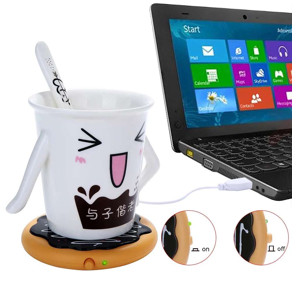 Творческий силиконовый пончик Настольный чай кофейная чашка кружка USB