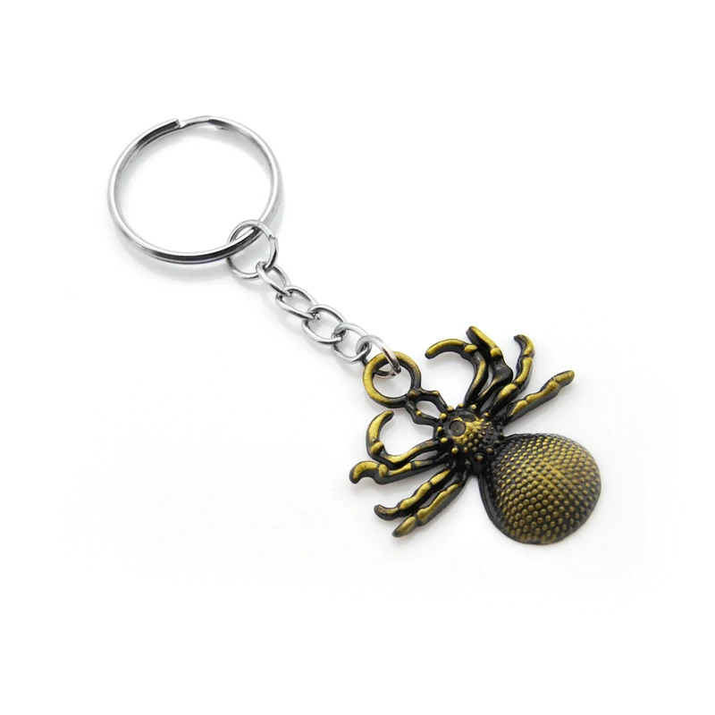

Fashion High Quality spider keychain Women key Ring Alloy Brand New Men keyholder Original Gift