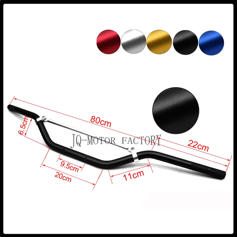 

5 Color 7/8" 22mm Motorcycle Drag Bar Handlebar 28" Wide For Honda Yamaha Kawasaki Suzuki Chopper Bobber Cafe Racer Ktm Ducati