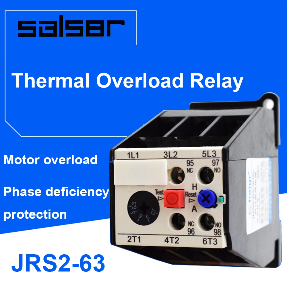 JRS2-63 3UA59 тепловой перегрузки защита реле направляющая Регулируемая Электрическая защита 0,16-63A