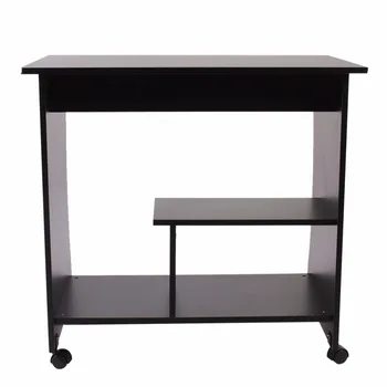 

Wooden Open Design Computer Desk Study Workstation Laptop Table Storage with Keyboard Shelf