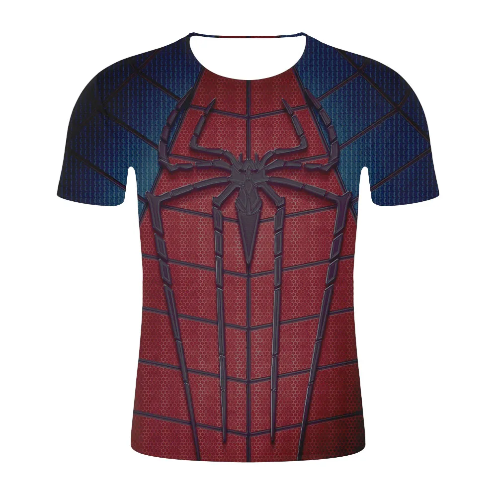 

New Summer 3D Spiderman Men T Shirt Fashion Compression Comics T-shirt Men Fitness Crossfit Bodybuilding Gym Clothing