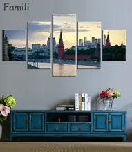 Wall Art Modular Pictures Moscow Russia Kremlin City Modern Oil Painting On The Wall Pictures For Living Room Hot Cuadros 5Piece around the kremlin the moscow kremlin its monuments and works of art