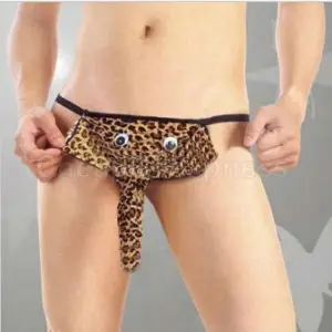 Слон Эротическое белье Leopard Для мужчин s стринги и G строки Для мужчин сексуальное нижнее белье Ropa Interior Hombre пикантные Для мужчин трусы