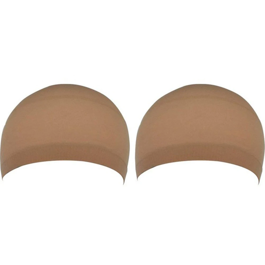 2Pcs New Elastic Lace Bandage Hairnet Breathable Mesh Wig Hat Soft Nylon Stretch Cap