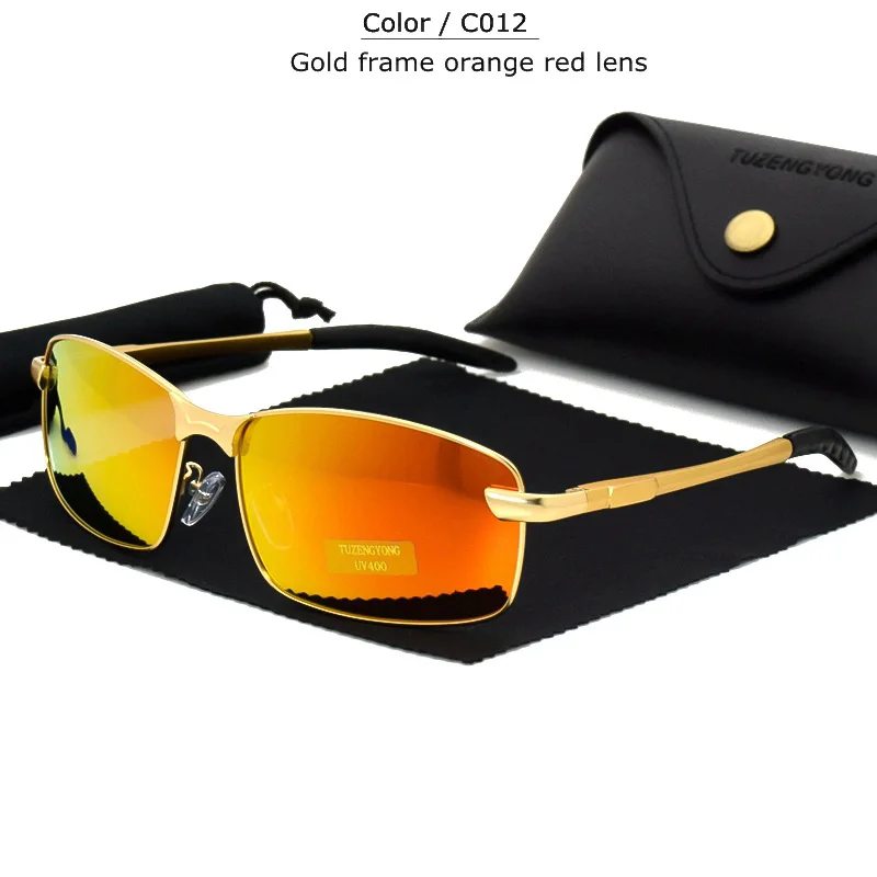 Новинка, мужские брендовые дизайнерские поляризованные солнцезащитные очки из алюминиевого сплава, квадратные мужские солнцезащитные очки для вождения, мужские очки UV400 Gafas De Sol