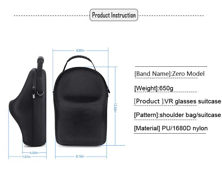 Чехол для хранения для DJI Очки виртуальной реальности очки Hardshell корпус сумка для переноски водонепроницаемый нейлон PU Сумка для DJI FPV очки