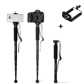 

Aluminum Alloy Monopod for Gopro DLSR SLR Cameras Extendable Selfie Stick+Phone Holder for Iphone Huawei Samsung Xiaomi Phones