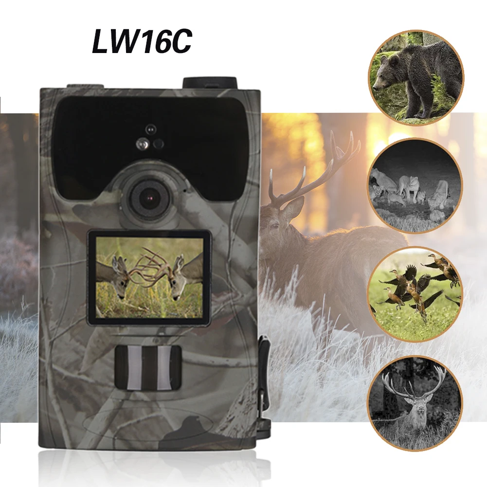 

LW16C Wide Angle Hunting camera Exposure Remote Control Trail Camera with USB Cable Infrared Night Vesion Wild Camera