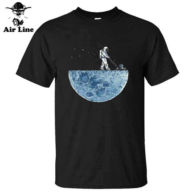 

Air Line short sleeve T-shirt men brand clothing astronaut pattern casual T shirt male top quality 100% cotton
