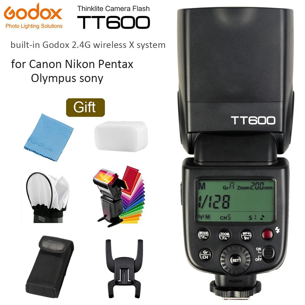 Godox TT600 GN60 2.4G Wireless Camera Flash Speedlite with Built in