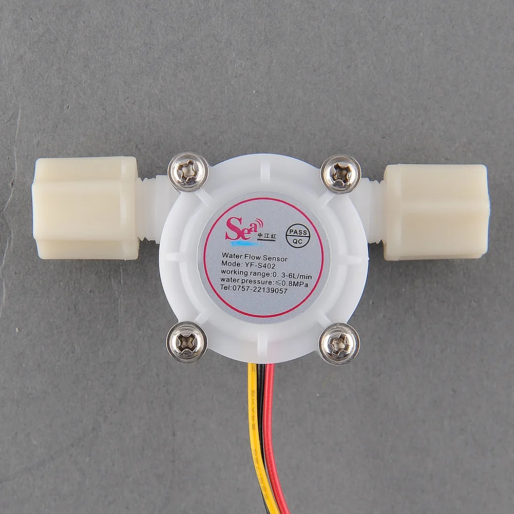 

New 1pcs Water Flow Sensor Meter Counter Hall Sensor Flowmeter 0.3-6L/min # tools ferramentas