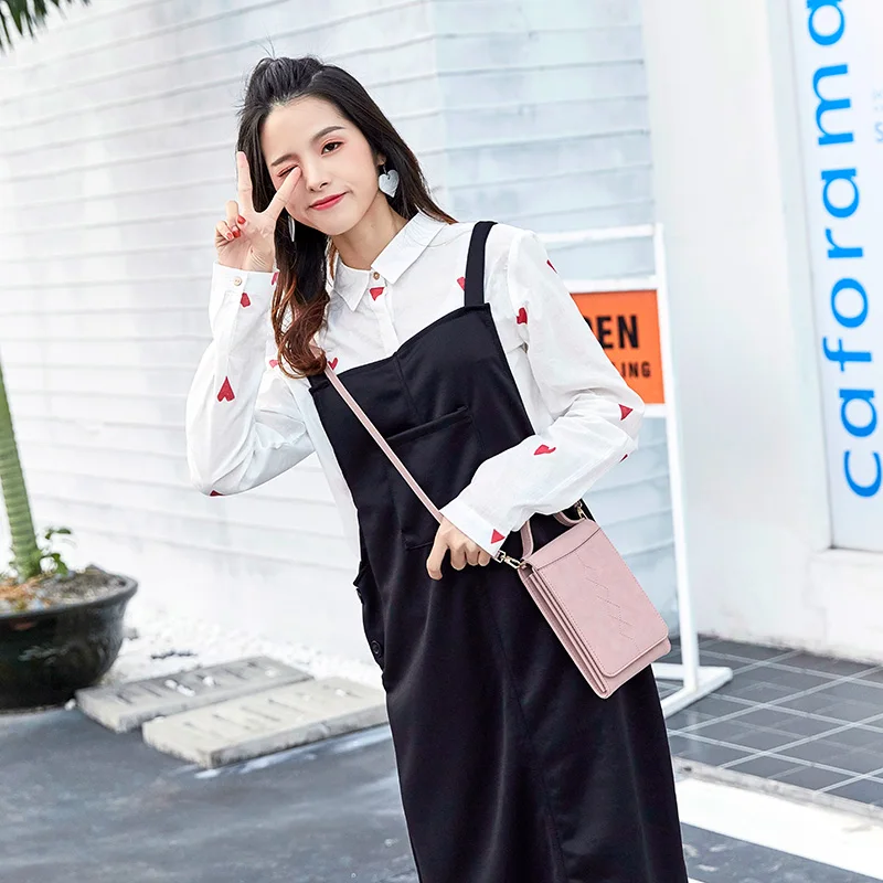 

2019 New Women Shoulder bag Multifunctional lady purse with large capacity mobile phone bag with zero wallet