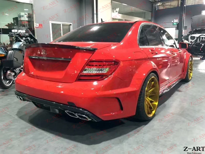 Z-ART широкий обвес для W204 real C 63 AMG широкий обвес для W204 C63 AMG купе модифицированный обвес для W204 C63 AMG 2011