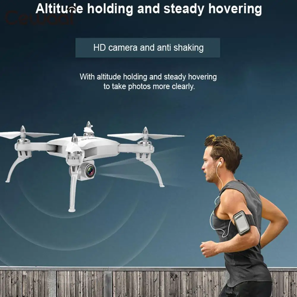 

Exquisite Aircraft RC Quadcopter Drone UAV Black HD Camera White Altitude Hold Folding Headless Mode