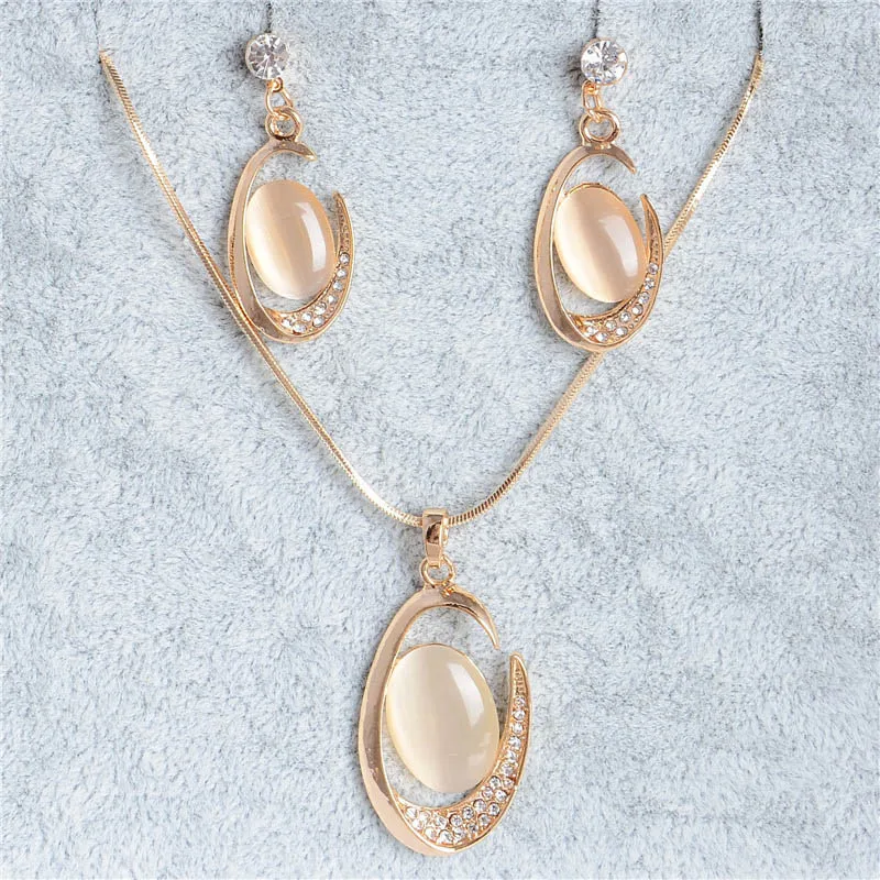 

Water Drop CZ Jewelry Sets Wedding Bridesmaids Bride Crystal Floral Pendant Necklace Romantic Cute Earrings Luxury Jewelry Set
