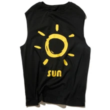 Разборчивые Летние повседневные топы в стиле хип-хоп, мужские топы без рукавов с принтом, свободные майки для фитнеса, Корейская мужская одежда