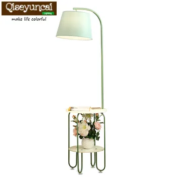 

Qiseyuncai 2018Nordic Macarons Simple Living room Floor lamp Warm Bedroom Bedside Creative Storage coffee table Study Floor lamp