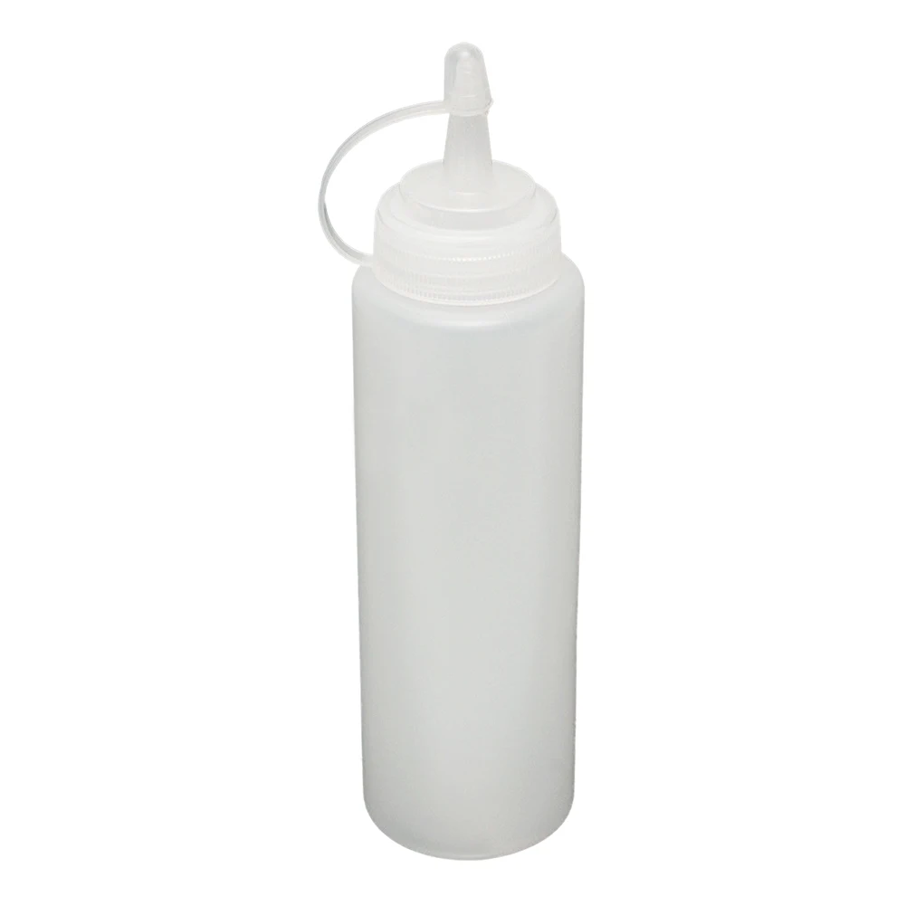 YOST-1X прозрачный белый пластик Squeeze соус-Кетчуп Cruet масляные бутылки 8 унций