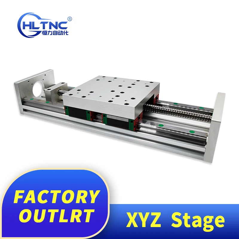 Изготовленный На Заказ Высокоточный XYZ линейный Сценический Линейный привод HLTNC300-4HGH20CA Путешествия 300 мм с 3 шт. радиально-упорные подшипники