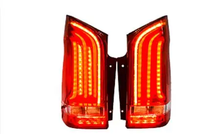 Видео, Бампер лампы для Vito V260 фары, автомобильный Стайлинг, 250D, hid xenon, автомобильные аксессуары,~ для vito светодиодный задний фонарь - Цвет: LED taillight 2pcs