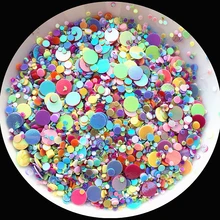 4000 stücke Multi Größe 1-4mm Flache Dot form Pailletten Pailletten für Nägel Kunst maniküre/hochzeit dekoration konfetti Mix farben