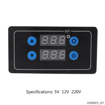 

0.1s - 999h Countdown Timer Programmable Cycle Control Module Time Dalay Relay 5V/12V/220V Optional Voltage