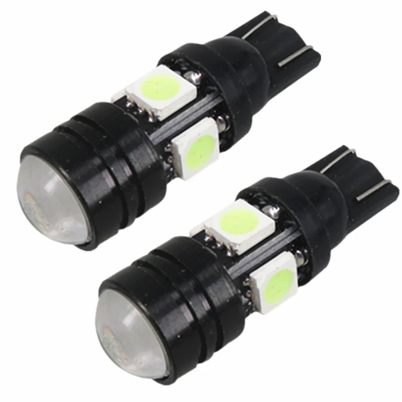 WLJH 2x White High Power 168 T10 W5W LED Car Light Source Lens Parking