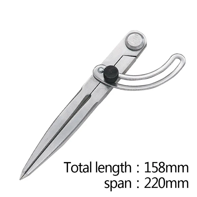 Spacing Compass Adjustable Leather Craft Rotating Tool Scriber DIY Edge Creaser Stitch Wing Divider Cross Line Compasses DTT88 - Цвет: Span 220mm