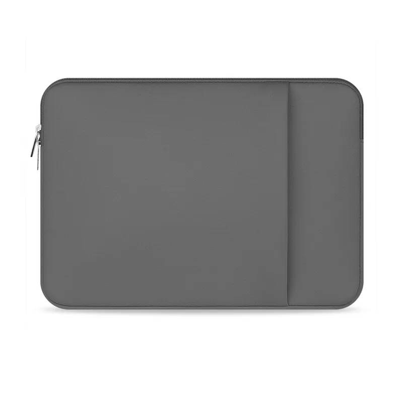 Neoprene Zippered Laptop Sleeve with Pocket - Unisex, Multiple Sizes