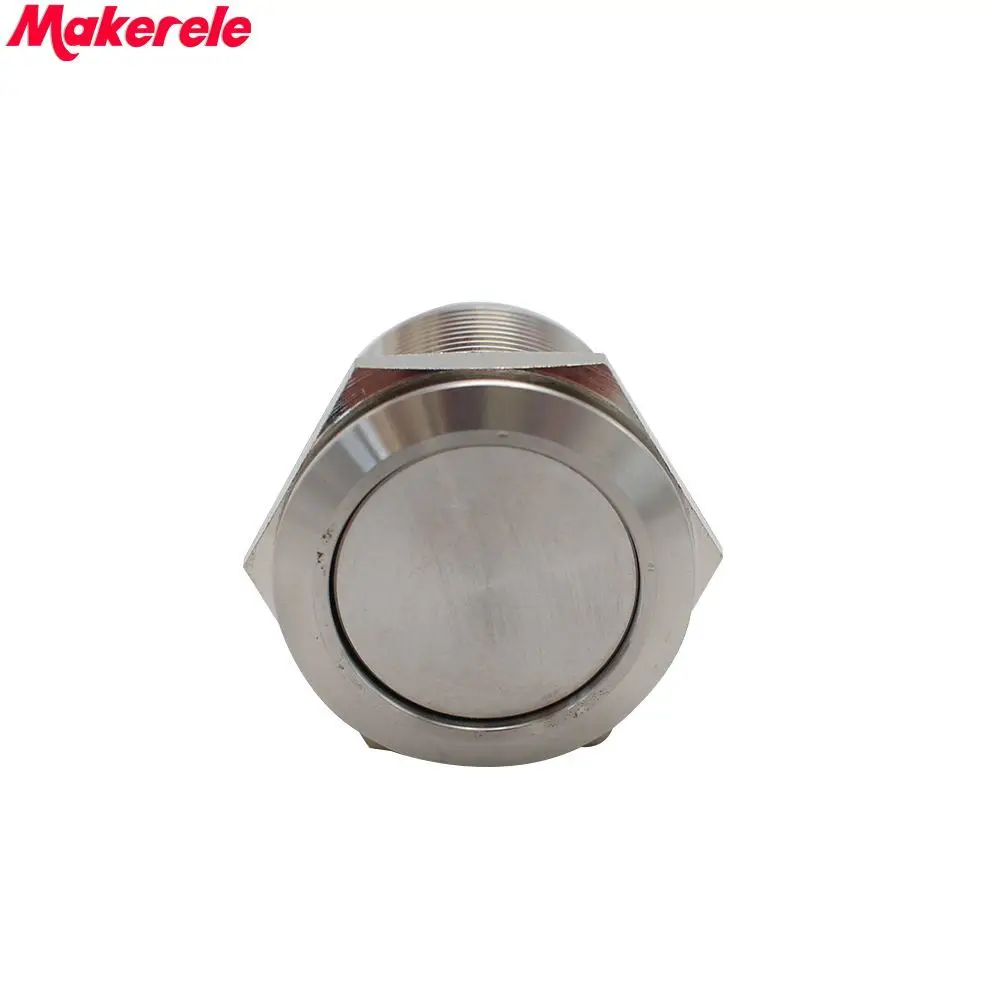 

22mm Thread Stainless Steel Latching Push Button Switch 1NO 1NC IP67 Makerele