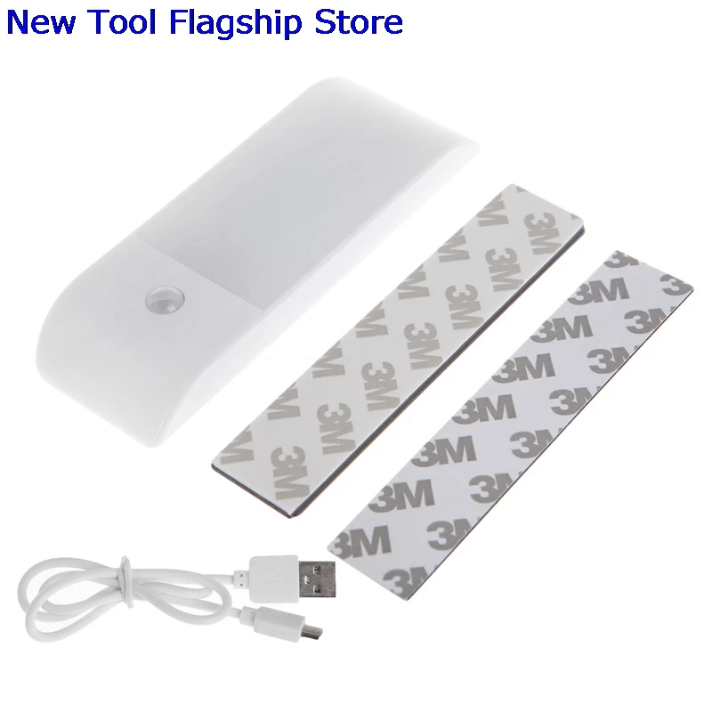 

Bright 12 DC 3-4.2V LED PIR Motion Sensor Light Cabinet Wardrobe Wall Lamp USB Charging 2018 New