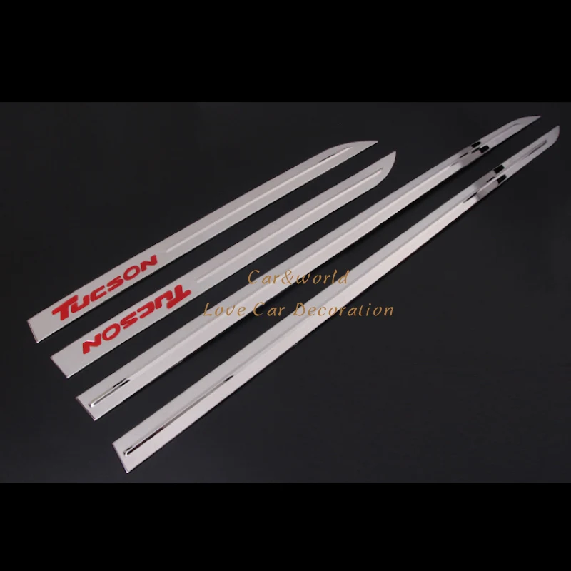 For Hyundai Tucson 2015 2016 2017 Car Side Door Body Cover Protection Molding Trim Stainless Steel 4pcs Car-Styling Accessories For Hyundai Tucson 2015 2016 2017 Car Side Door Body Cover Protection Molding Trim Stainless Steel 4pcs Car-Styling Accessories