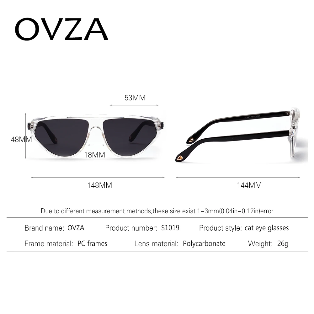 OVZA Newest Retro Sunglasses Womens Brand Designed Vintage Sunglasses Mens Punk Style Fashion Ladies Sunglass Yellow S1019