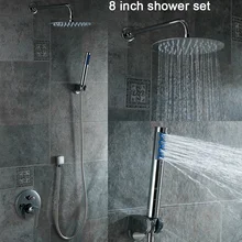 BECOLA – ensemble de robinets de douche 8 pouces, système d'arrosage sous pression, rond, livraison gratuite, BR-CP-800