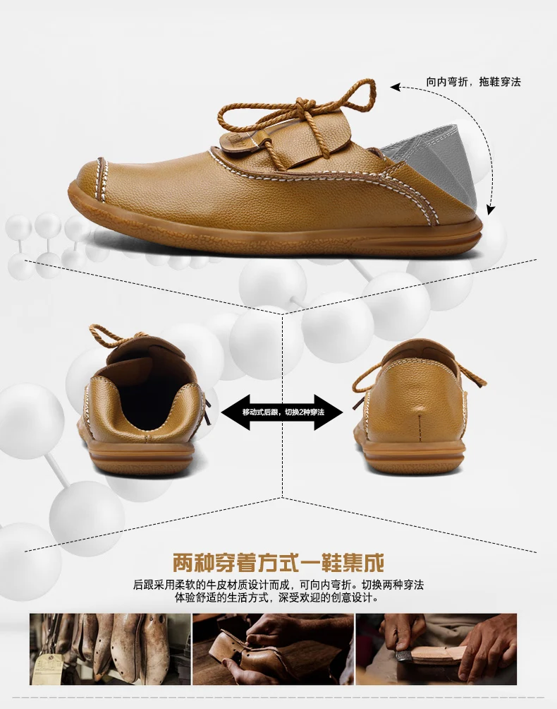 Мужская обувь на плоской подошве Мокасины, обувь для вождения на лето и весну кожаная обувь туфли на плоской подошве; дышащие, удобные повседневные на шнуровке ручной работы; Для мужчин обувь