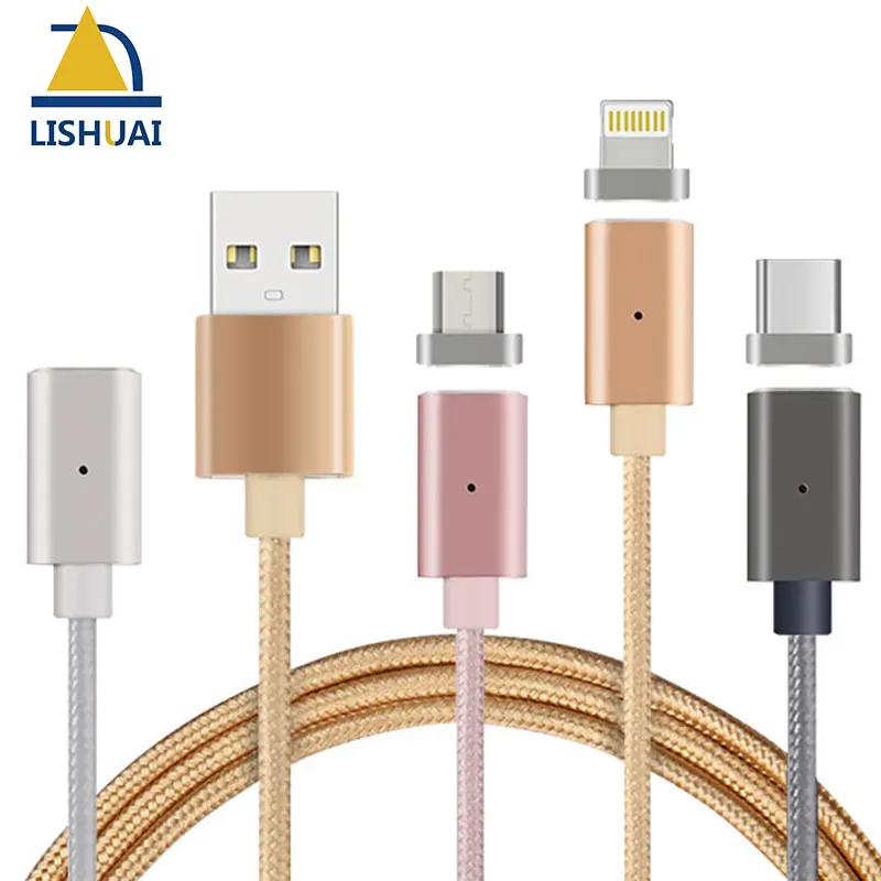 

Magnetic Cable Nylon Braided Wire Magnectic Cable Data Charge Cable Magnet Fast Charging Cable for Iphone/Micro USB/Type-C