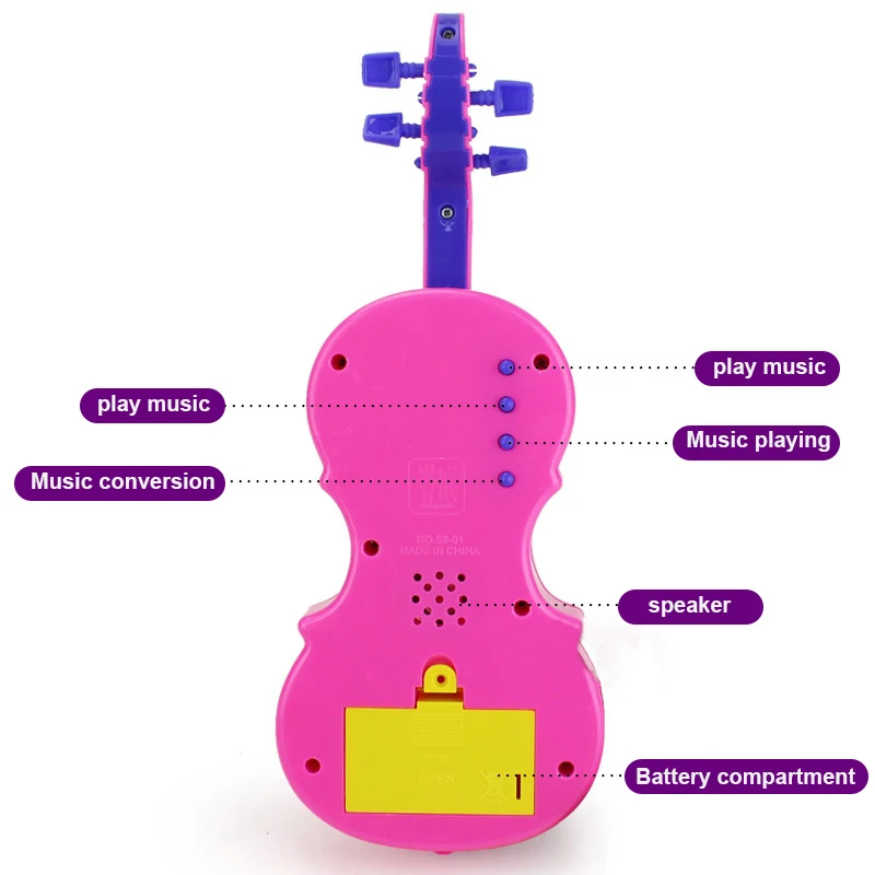 Новое поступление симуляция скрипки игрушка 4 струны Музыкальные инструменты развивающий подарок для детей NSV775