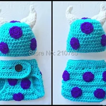 Вязаная крючком Детская шапка и набор трусиков новорожденных вязаные аксессуары для фотографии