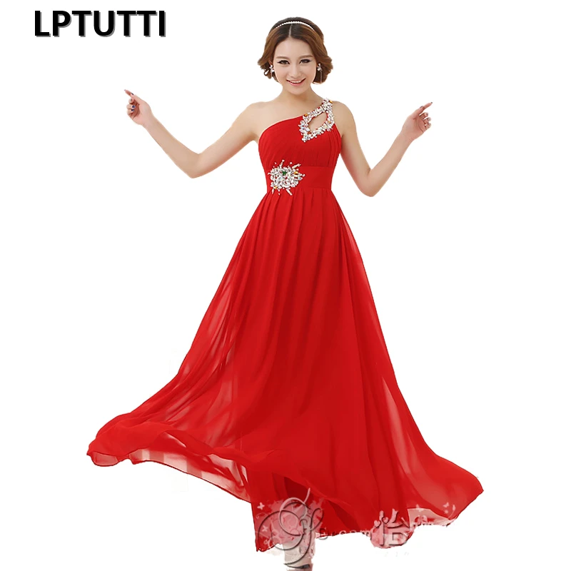 

LPTUTTI Crystal One-Shoulder New For Women Elegant Date Ceremony Party Prom Gown Formal Gala Luxury Long Evening Dresses