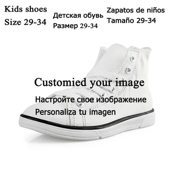 

IMAGE & LOGO DEISGN Mens Customize Canvas Shoes Summer Vulcanize Shoes Boys Teenager Customized High Top Flats Sneakers