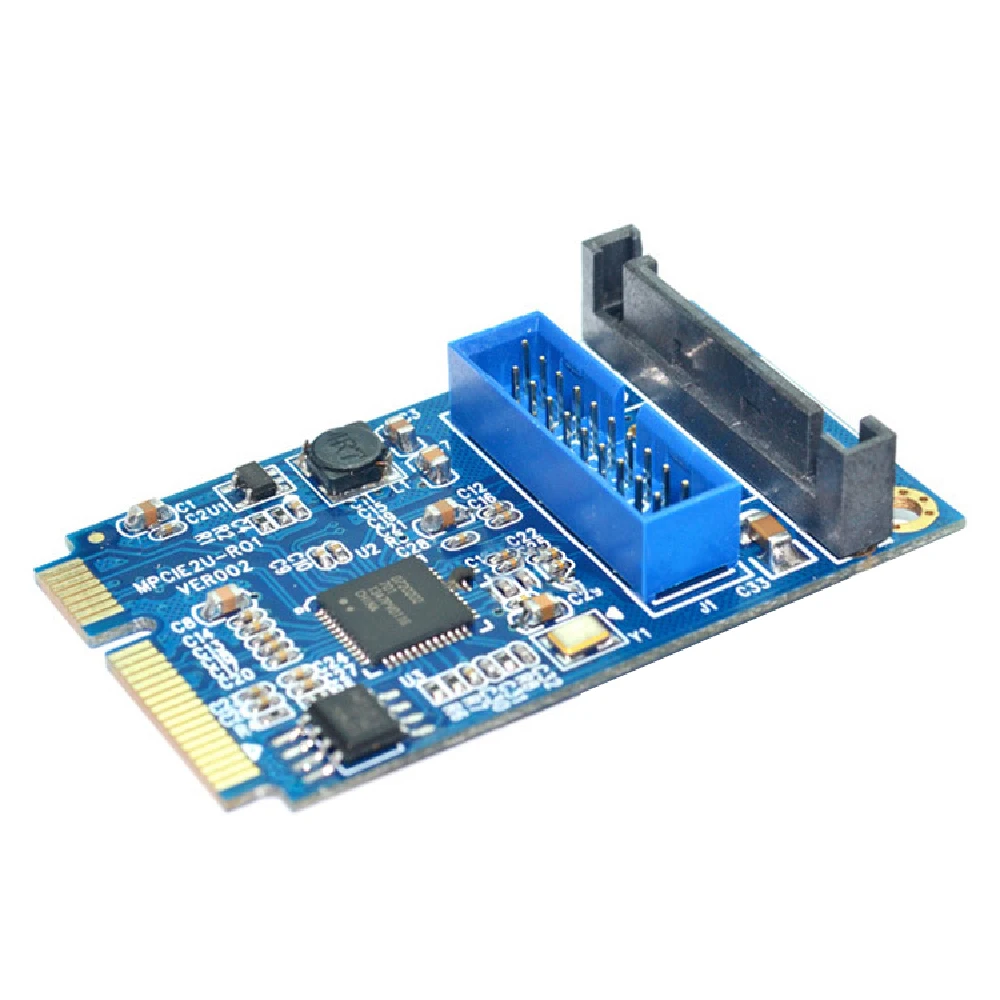 MINI PCI E к USB 3 0 передний 19 Pin Компьютер Расширение карты 2 порта настольный передачи