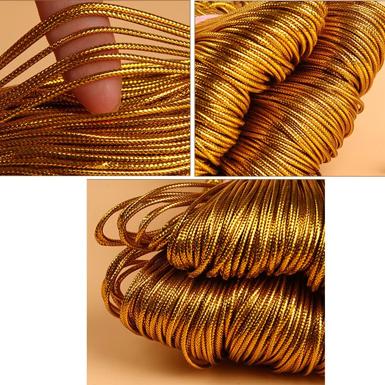 

100 x High Quality Gold & Silver Elastic Rope for Cookie Box Decor Gift Wire Ropes