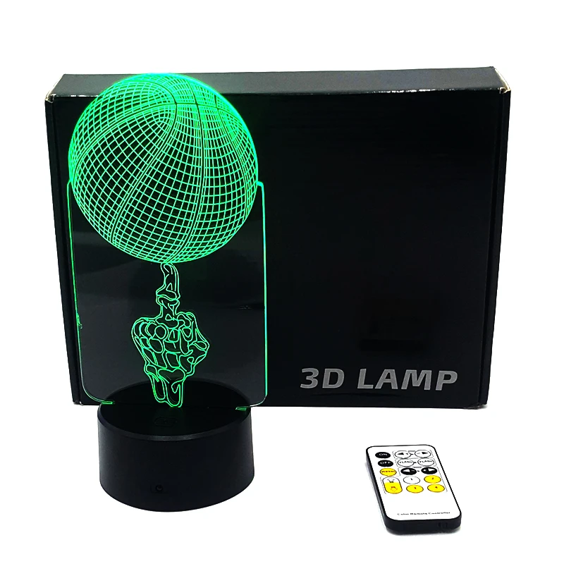

Amazing baseketball on finger 3D Lamps indoor decor night lights color changing led lighting sleep aid bedroom lamps IY803889