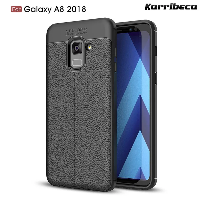 личи зерна узор кожаное силиконовый чехол на Samsung galaxy a8 2018 A530F чехлы классический