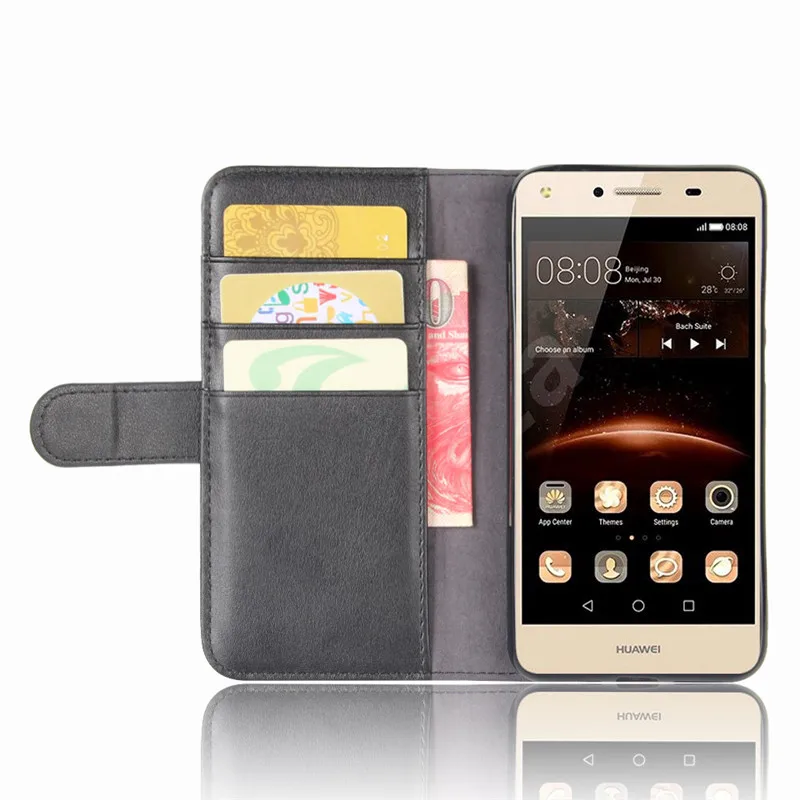 For Huawei Y6 II Compact Case Huawei Y6 II Compact Cover 5.0 Genuine Leather Flip Case For Huawei Y6 II Compact Phone Case Bag (5)