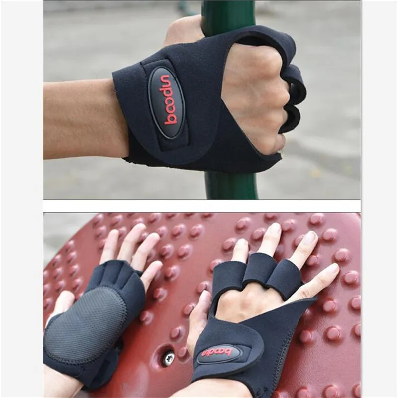 BOODUN Men Women Gym Body Building Training Sports Fitness Weight Lifting Antiskid Hollow Dumbbell Exercise Training Gloves
